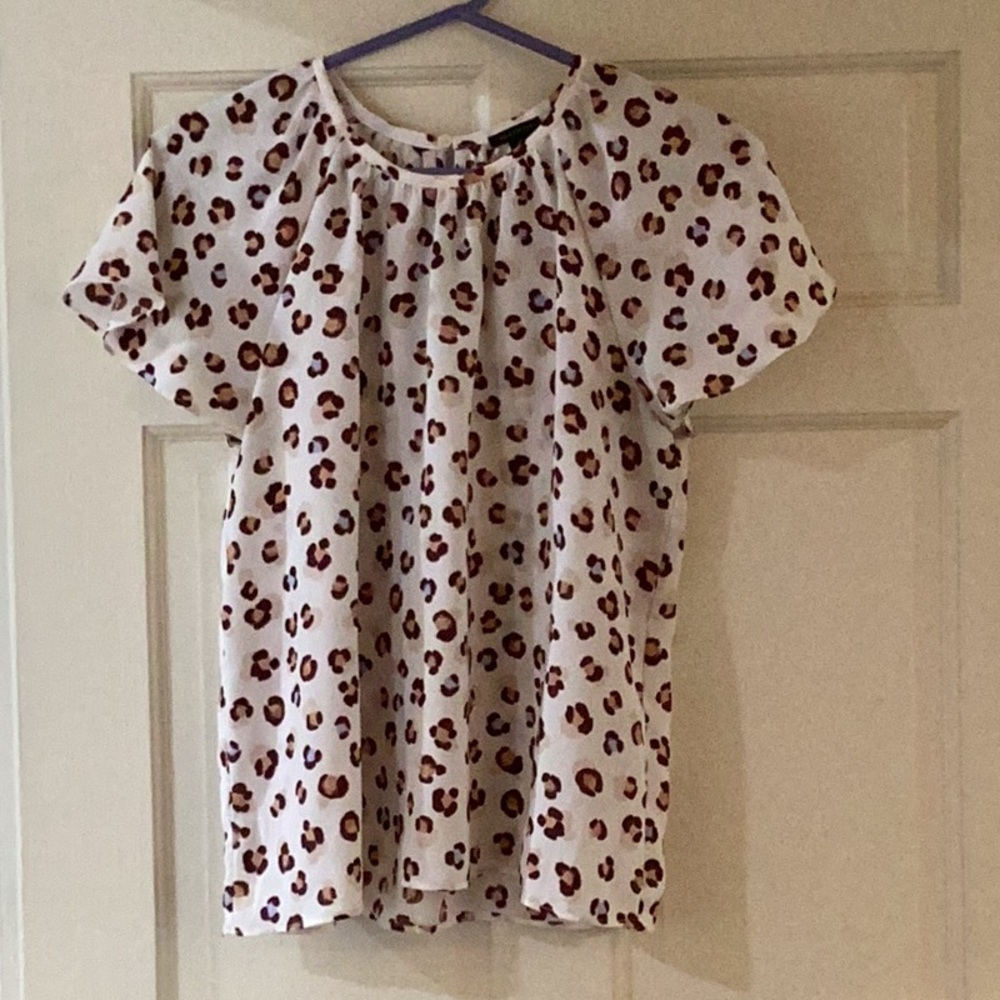 Ann Taylor leopard print blouse - size small